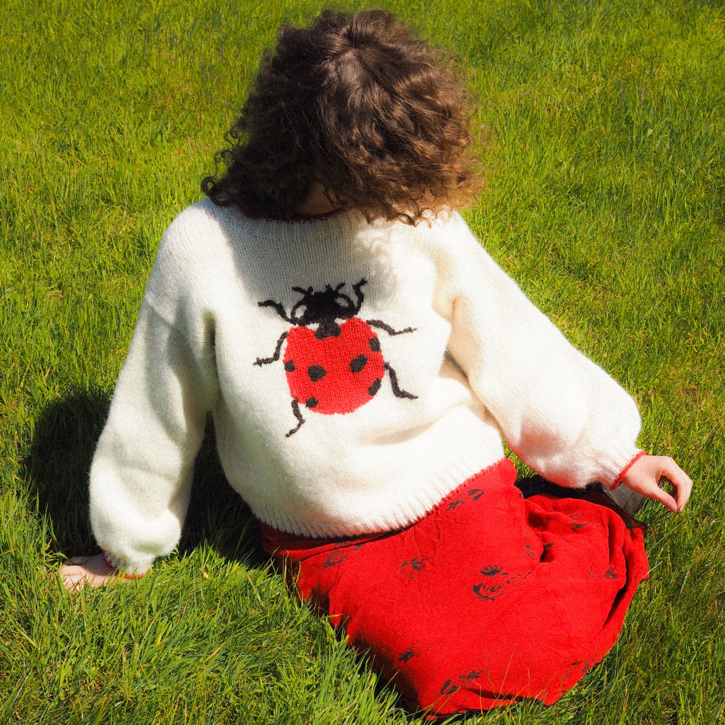 Ladybird Jumper - White