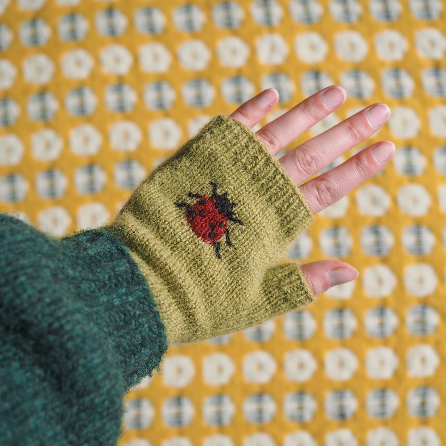 Ladybird Gloves - Green
