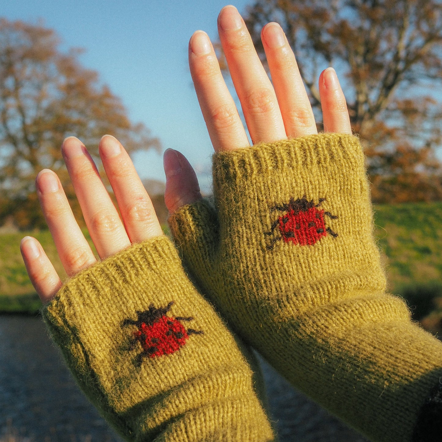 Ladybird Gloves - Green