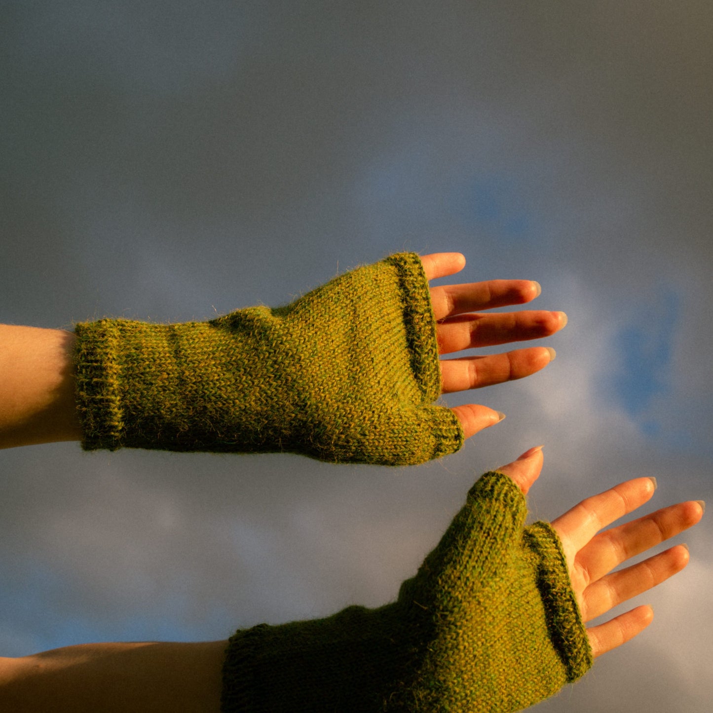 Grass Green Fingerless Gloves image 5