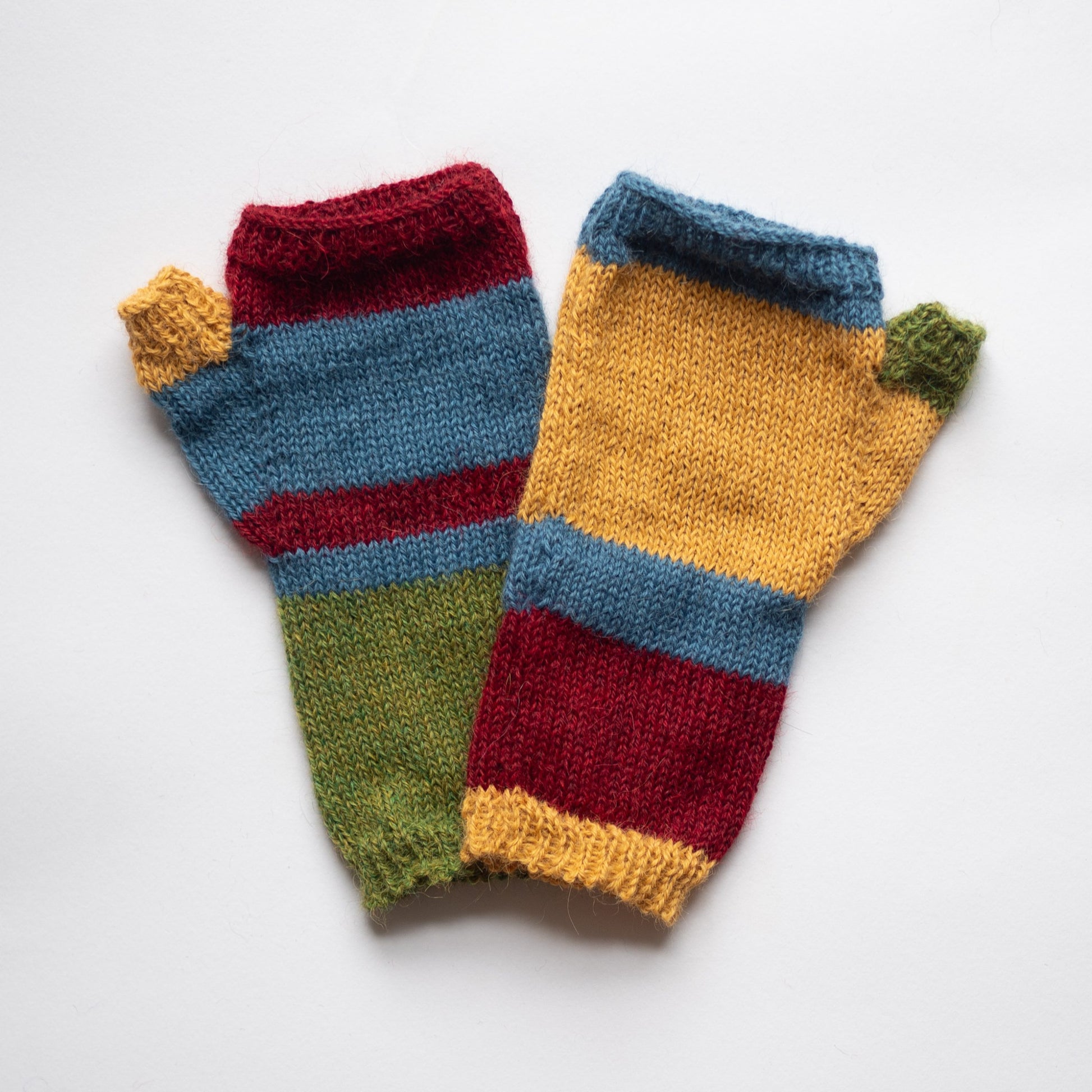 Multi-Colour Fingerless Gloves image 0