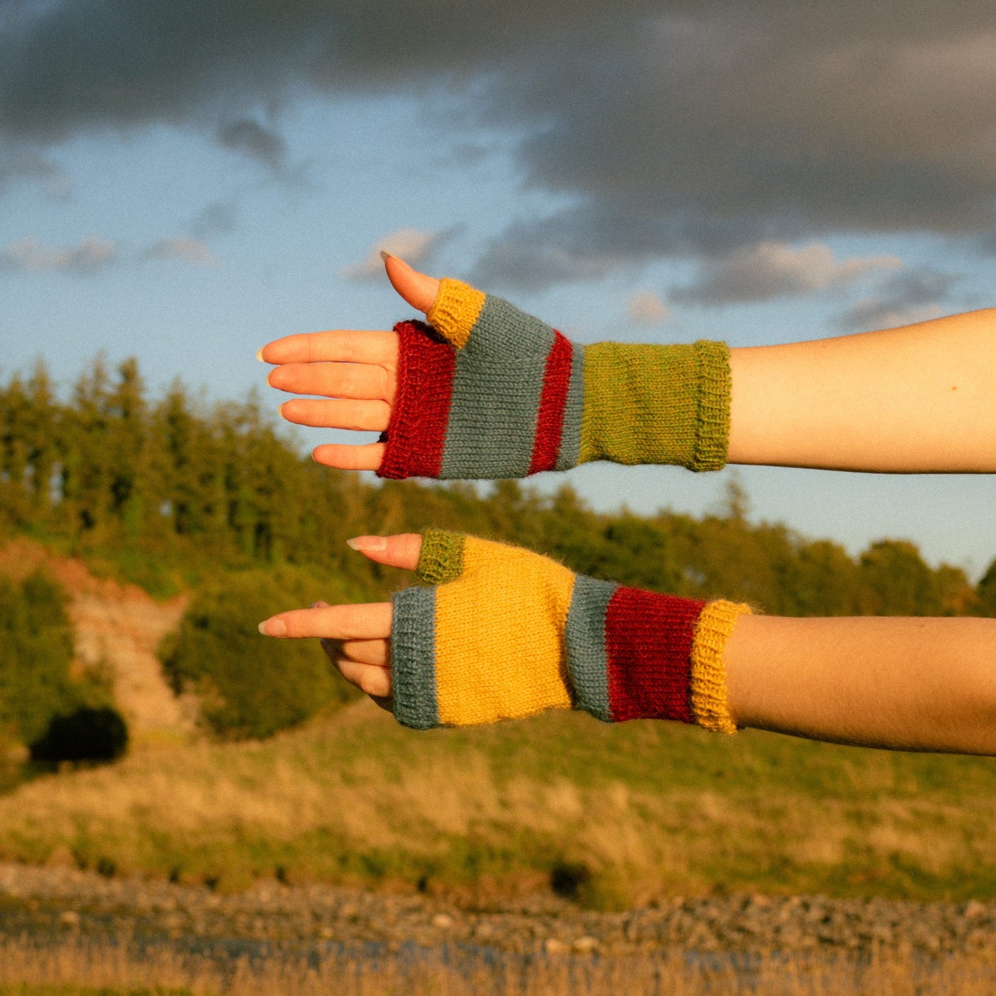 Multi-Colour Fingerless Gloves image 6