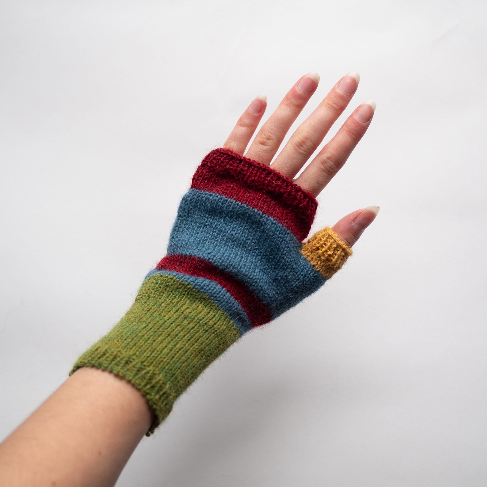Multi-Colour Fingerless Gloves image 4