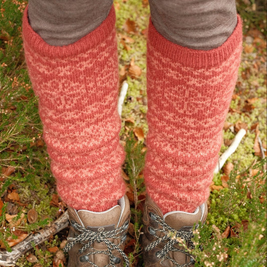 Moorland Leg Warmers - Pink Heather