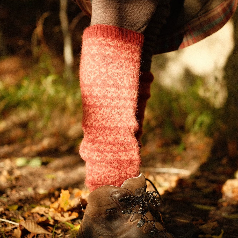 Moorland Leg Warmers - Pink Heather