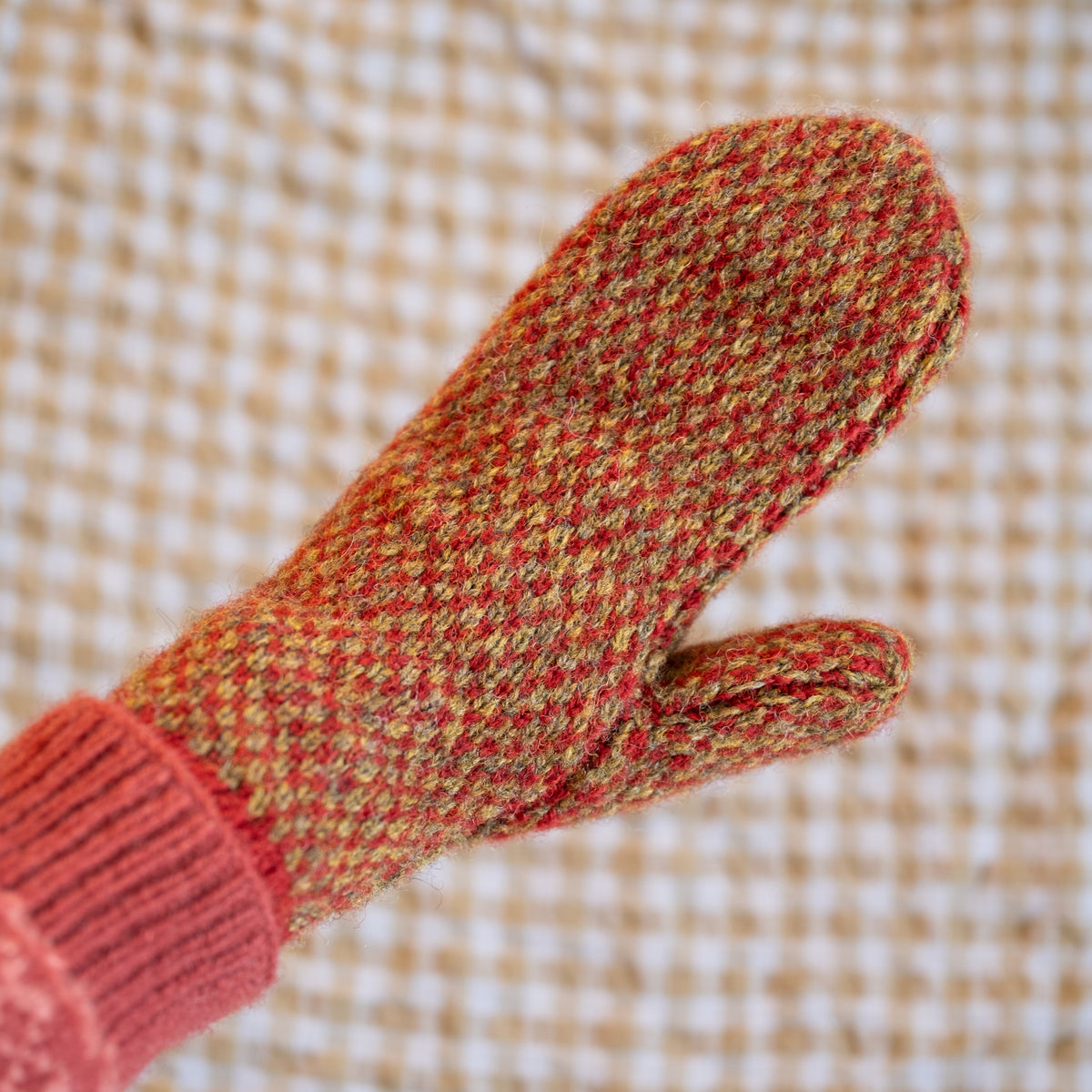 Peerie Mittens - Red/Green