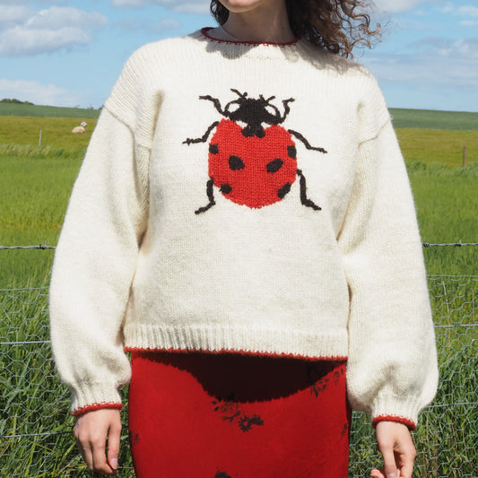 Ladybird Jumper - White
