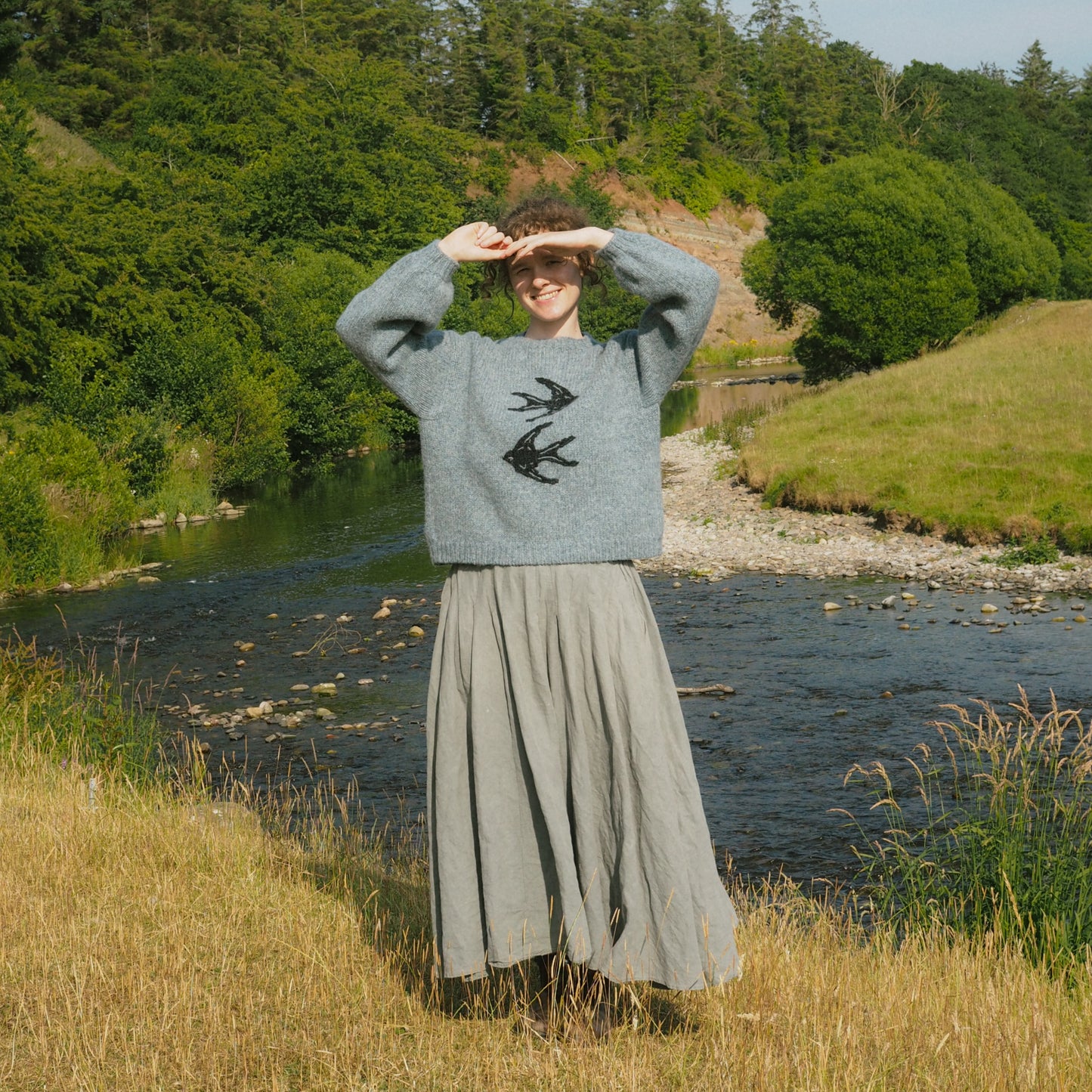 Swallows Jumper - Sky Blue