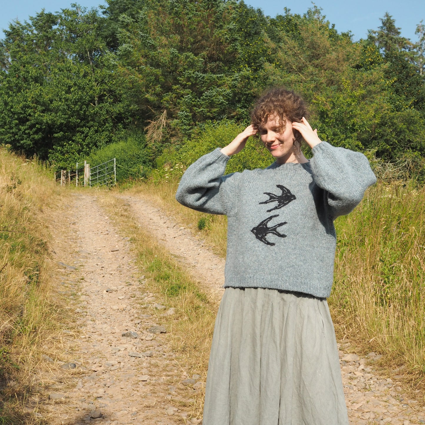 Swallows Jumper - Sky Blue