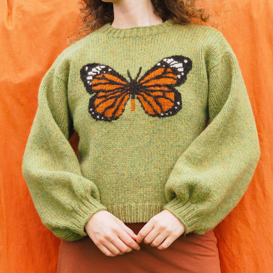 Monarch Butterfly Jumper - Green