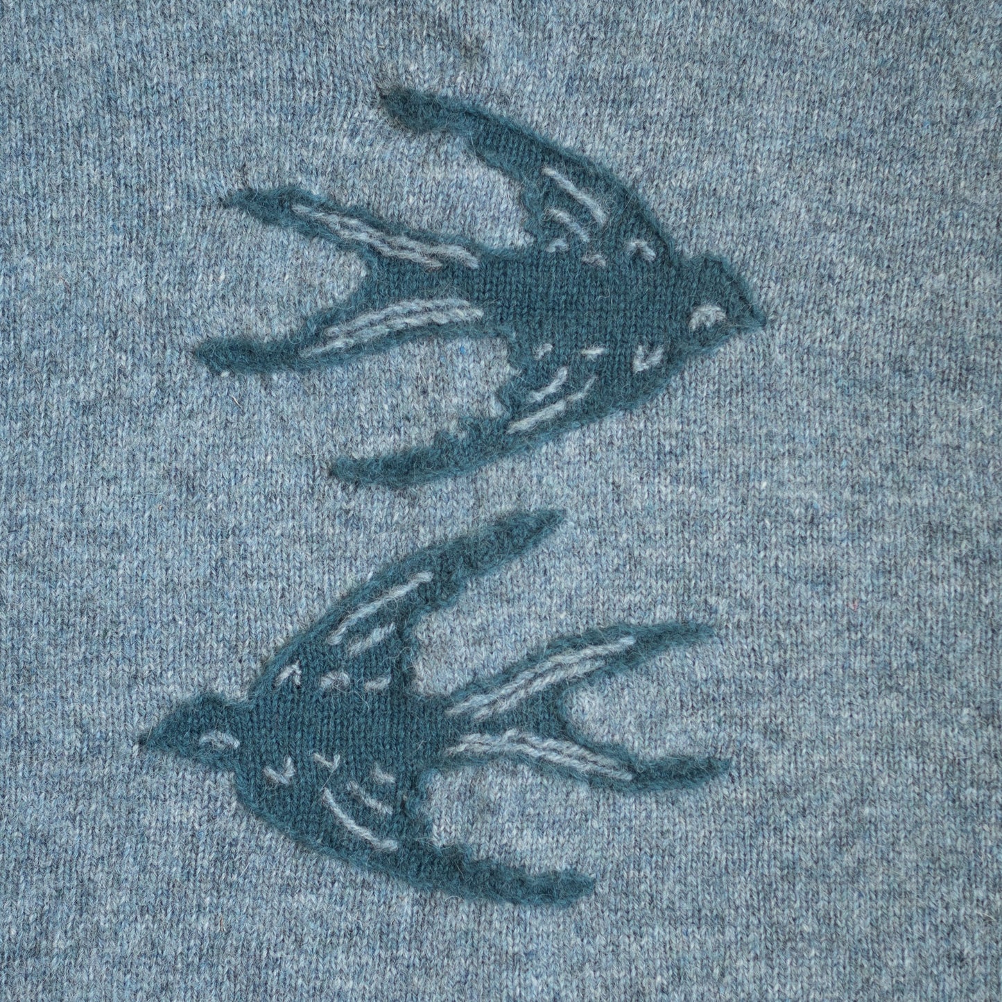 Hand-Embroidered Swallows Vest