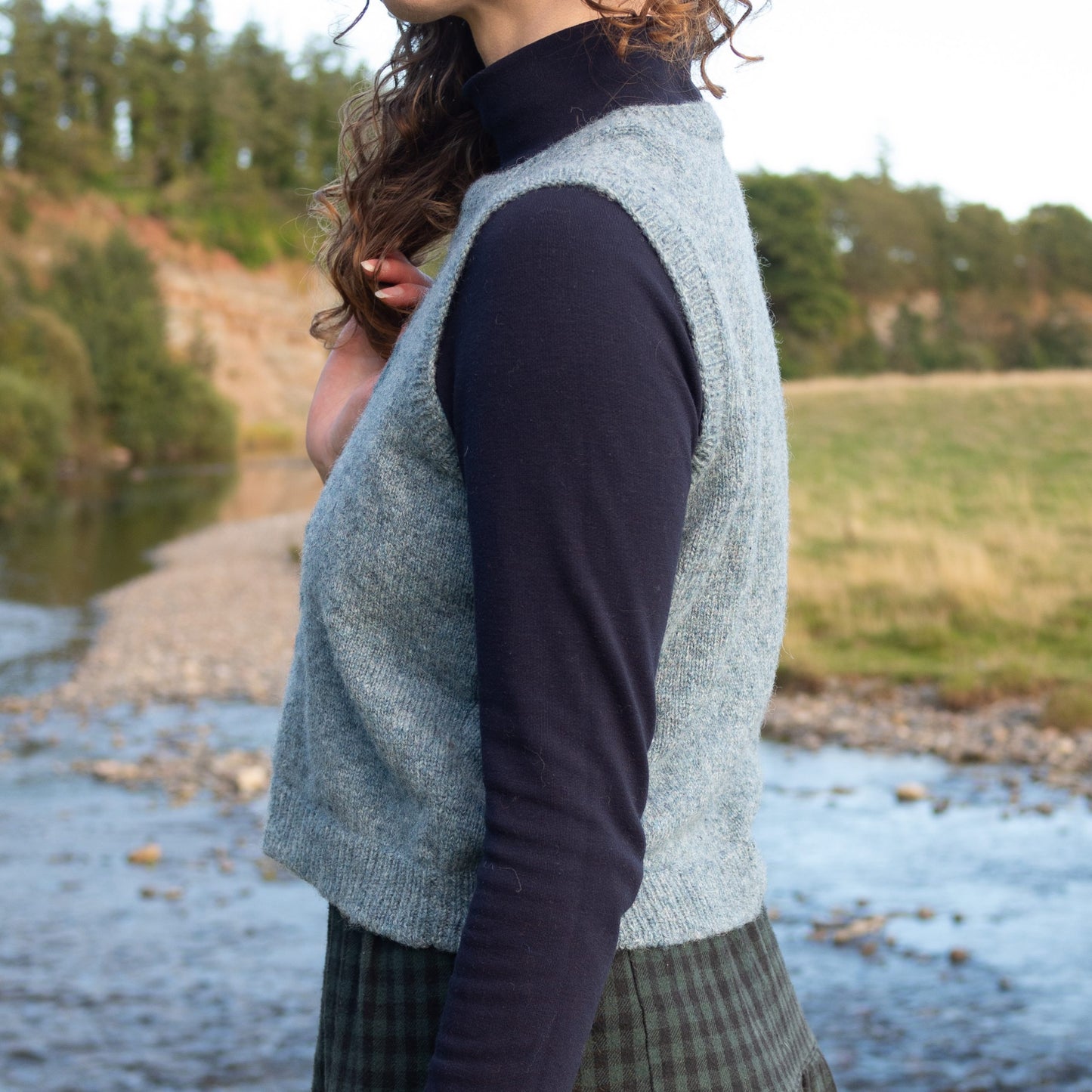 Hand-Embroidered Swallows Vest