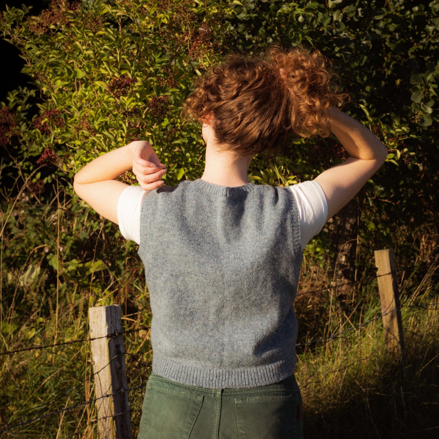 Hand-Embroidered Swallows Vest