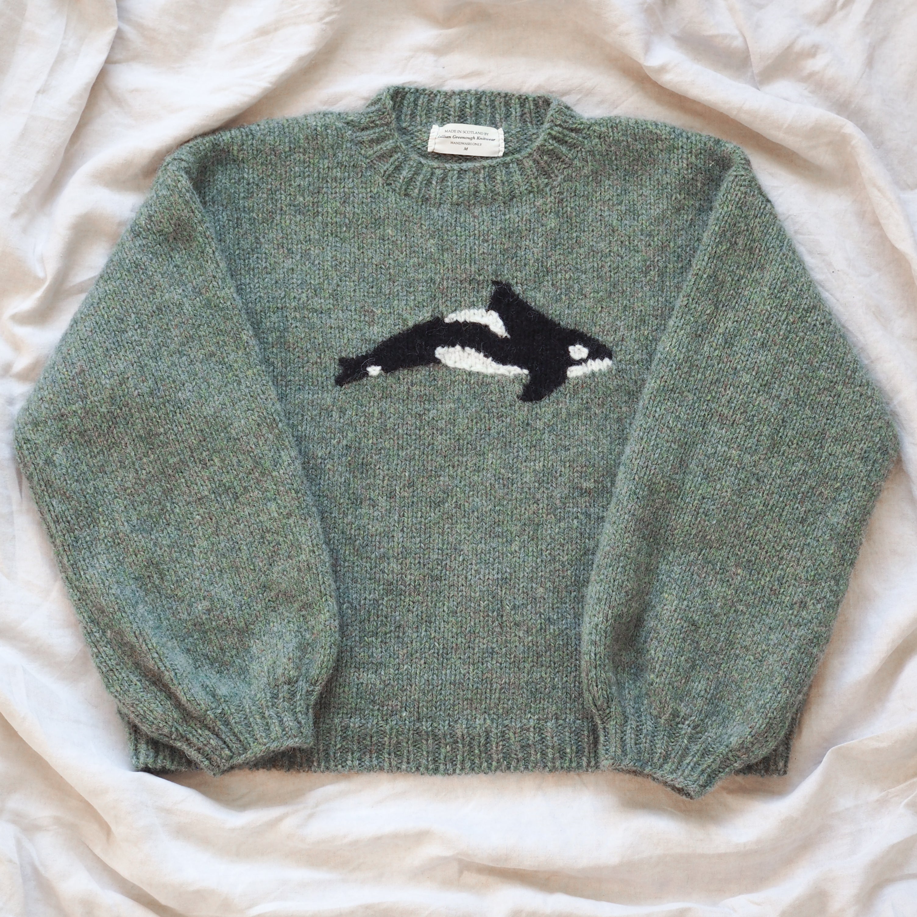 Orca Jumper - Sea Green – Lillian Greenough Knitwear