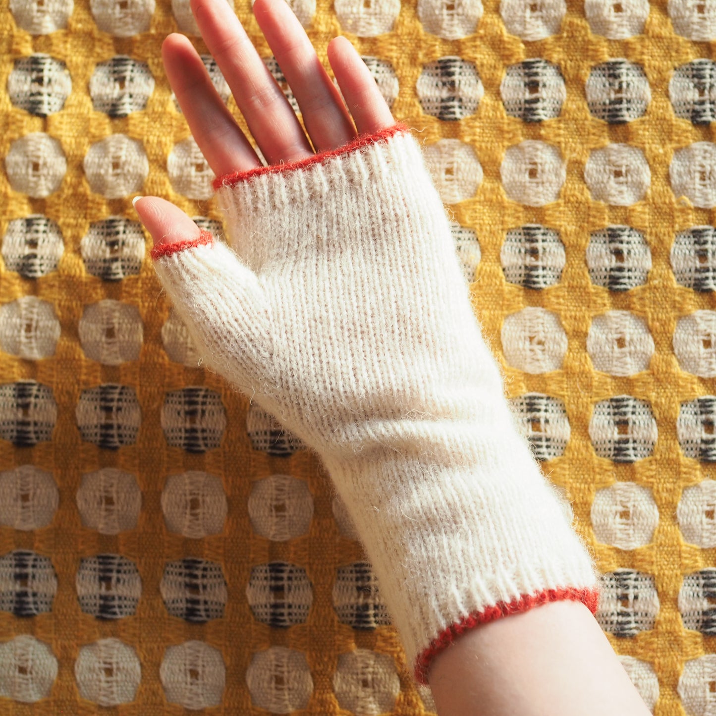 Ladybird Gloves - White