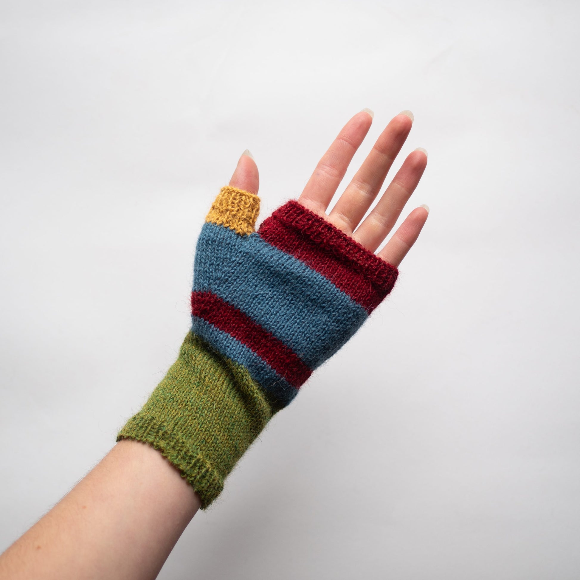 Multi-Colour Fingerless Gloves image 5