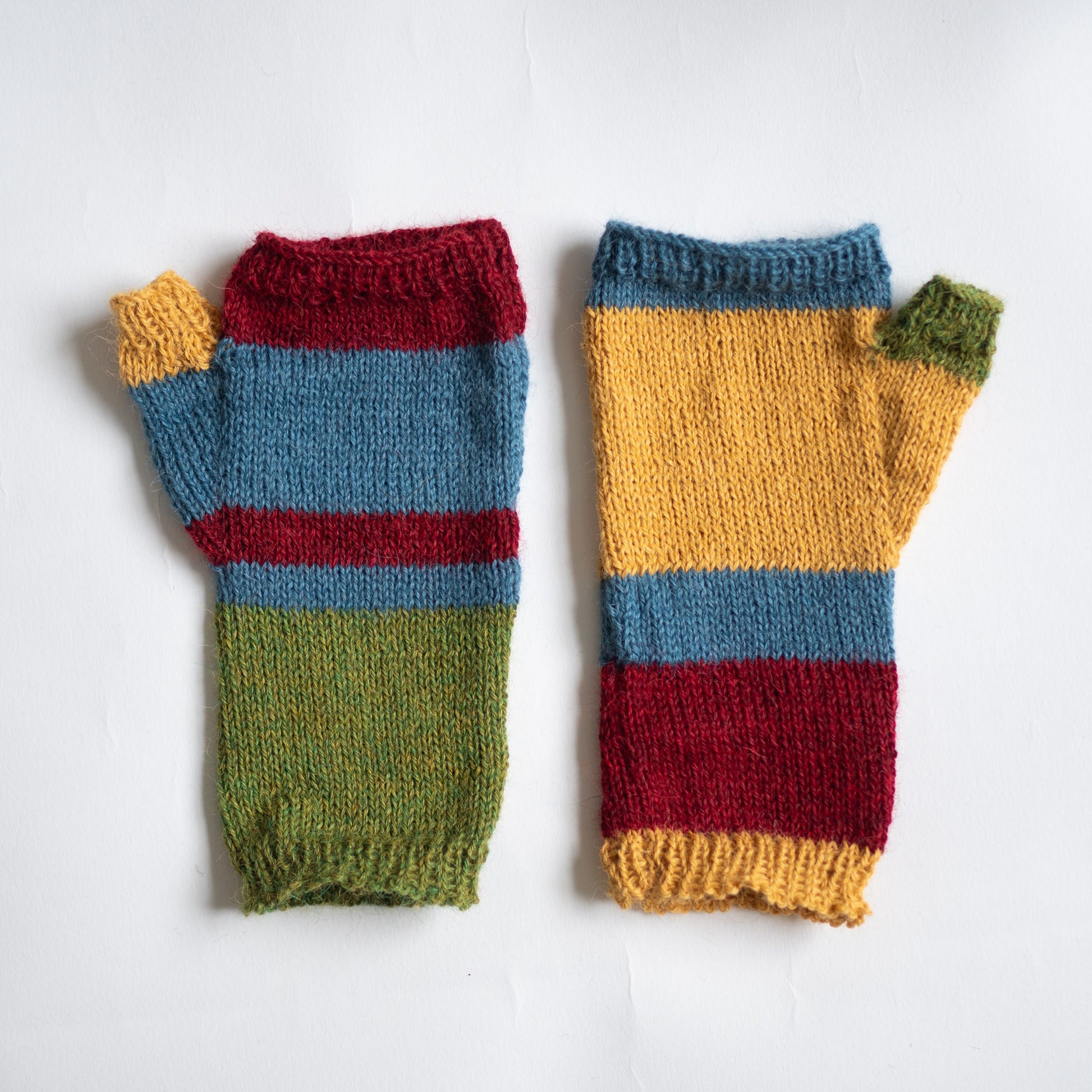 Multi-Colour Fingerless Gloves image 1