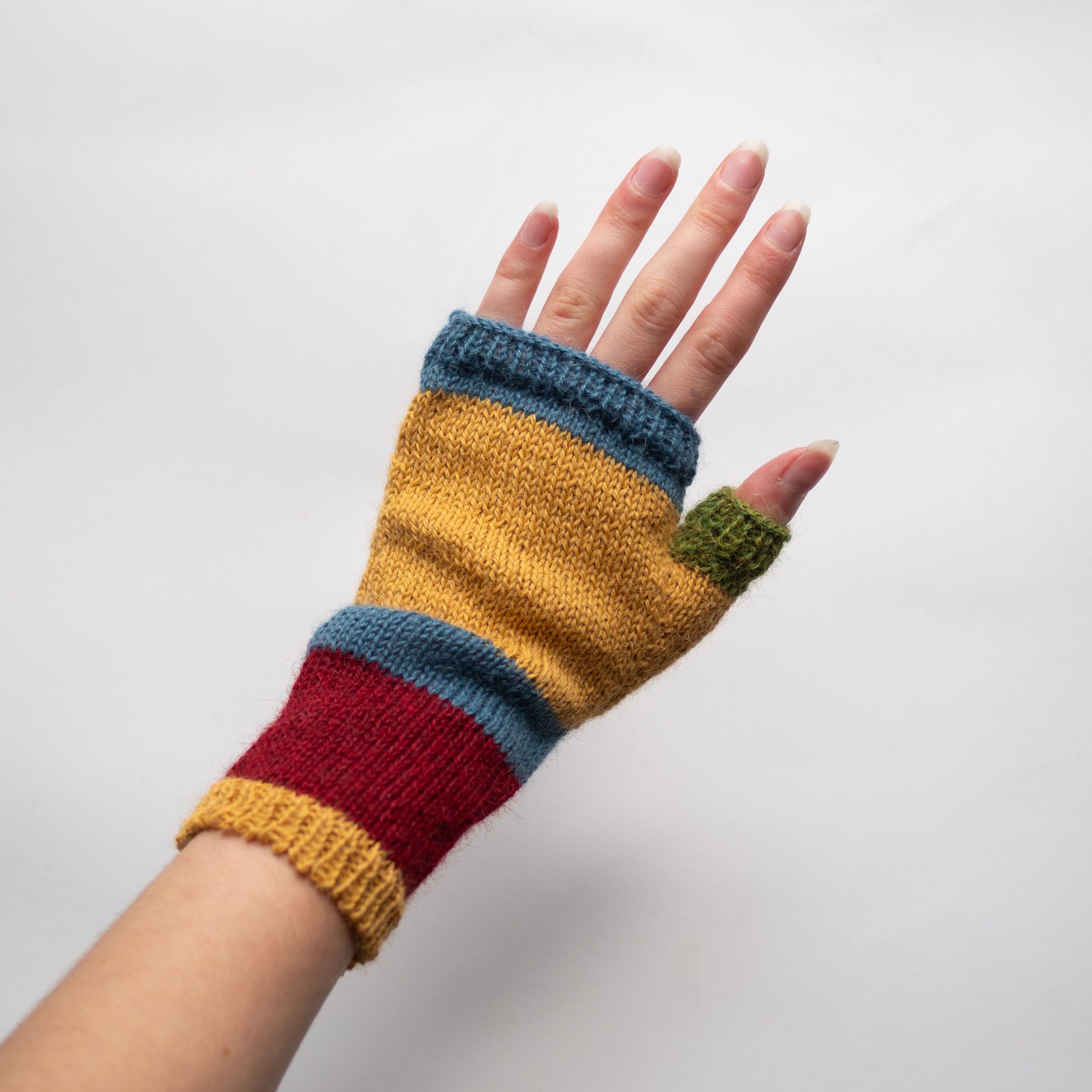 Multi-Colour Fingerless Gloves image 2