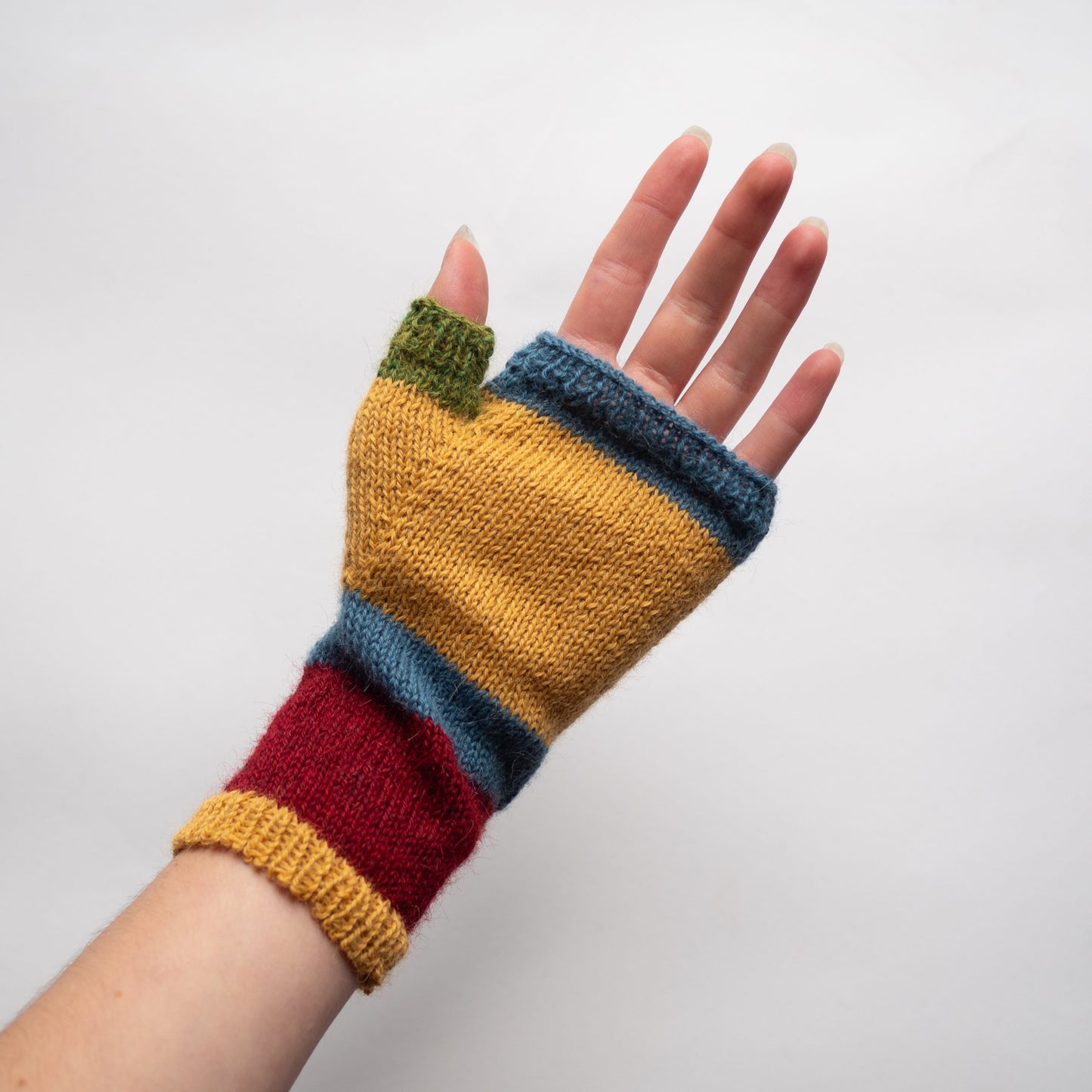 Multi-Colour Fingerless Gloves image 3